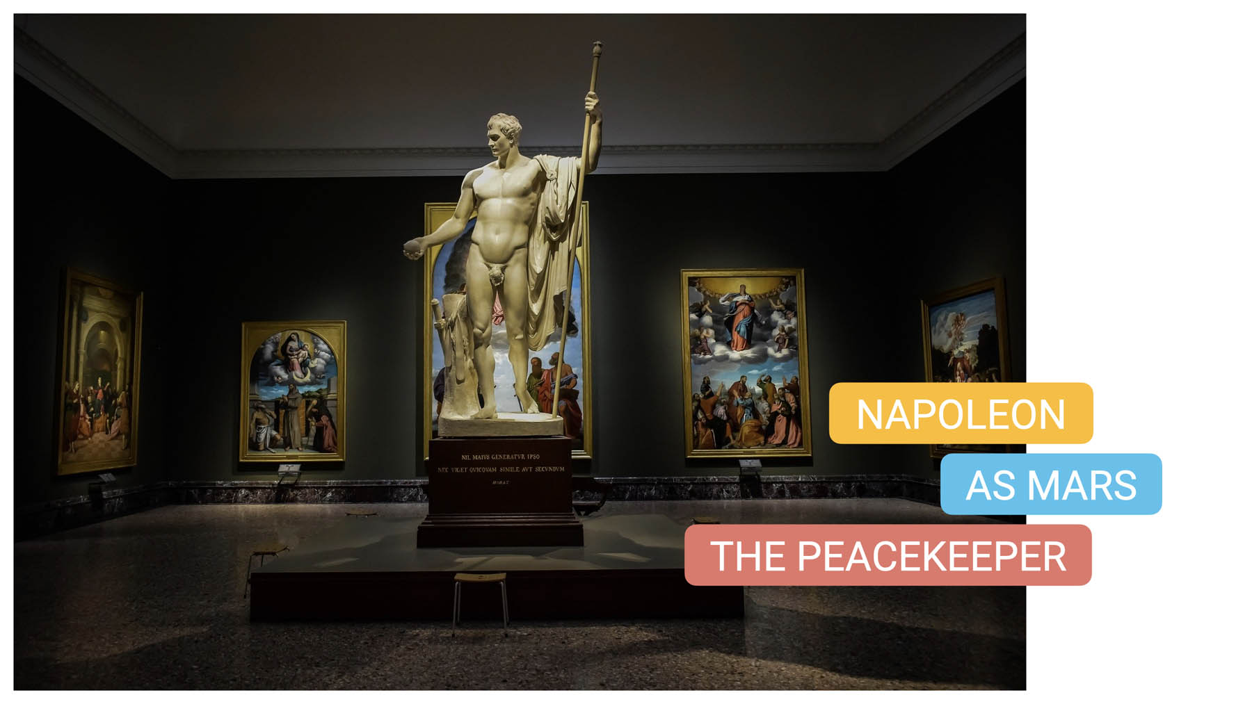 pinacoteca di brera napoleon as mars the peacekeeper statue milan bike tour